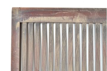 アンティーク建具　大正期　細く並ぶ桟がモダンな空間を演出する格子戸2枚セット　(R-048034)