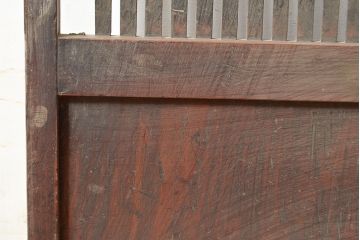 アンティーク建具　大正期　細く並ぶ桟がモダンな空間を演出する格子戸2枚セット　(R-048034)