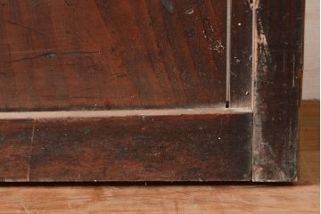 アンティーク建具　大正期　細く並ぶ桟がモダンな空間を演出する格子戸2枚セット　(R-048034)