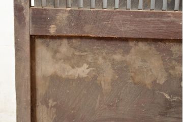 アンティーク建具　細く並ぶ桟がモダンな空間を演出する格子戸2枚セット(引き戸、建具)(R-048035)