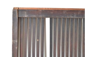 アンティーク建具　細く並ぶ桟がモダンな空間を演出する格子戸2枚セット(引き戸、建具)(R-048035)