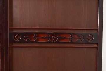 アンティーク建具　上手物　装飾が施された帯が目を引く上品な帯戸4枚セット(板戸、引き戸、建具)(R-048036)