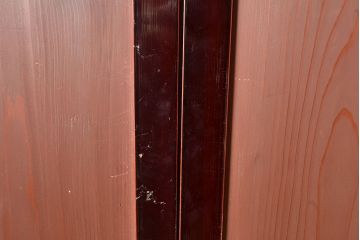 アンティーク建具　上手物　装飾が施された帯が目を引く上品な帯戸4枚セット(板戸、引き戸、建具)(R-048036)