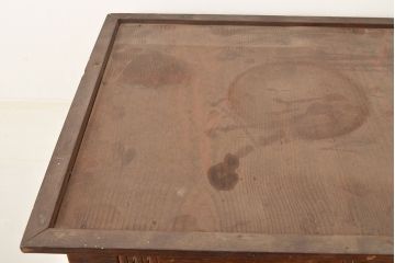 和製アンティーク　ノスタルジックな雰囲気を高める栓材製のガラスケース(ショーケース、陳列棚)(R-048040)