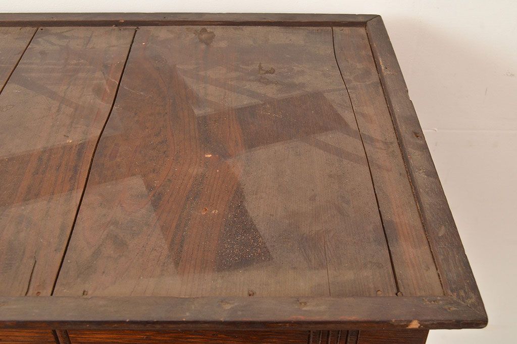 和製アンティーク　ノスタルジックな雰囲気を高める栓材製のガラスケース(ショーケース、陳列棚)(R-048040)