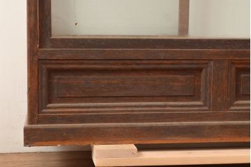 和製アンティーク　ノスタルジックな雰囲気を高める栓材製のガラスケース(ショーケース、陳列棚)(R-048040)