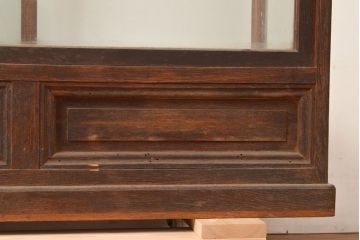 和製アンティーク　ノスタルジックな雰囲気を高める栓材製のガラスケース(ショーケース、陳列棚)(R-048040)