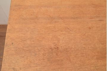 昭和レトロ　総無垢材でつくられたシンプルなデザインの作業台(ダイニングテーブル)(R-048044)