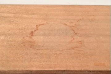 昭和レトロ　便利な棚付き!味のある木肌が楽しめるラワン材製の作業台(コンソールテーブル、カウンターテーブル)(R-048045)