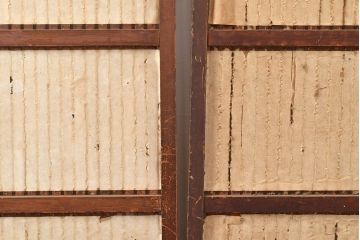 アンティーク建具　和モダンな空間づくりにおすすめの格子戸2枚セット(障子戸、引き戸、建具)(R-048054)