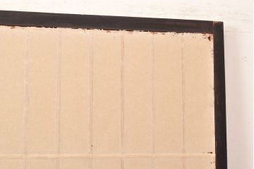 アンティーク建具　昭和初期　黒い框がモダンな印象を高める障子戸2枚セット　(R-048056)