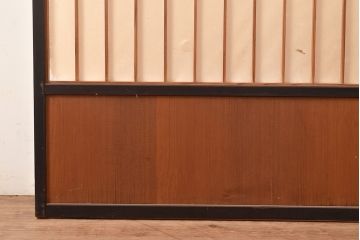 アンティーク建具　黒い框がモダンな印象を高める障子戸2枚セット(引き戸、建具)(R-048056)