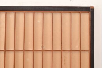 アンティーク建具　昭和初期　黒い框がモダンな印象を高める障子戸4枚セット　(R-048057)