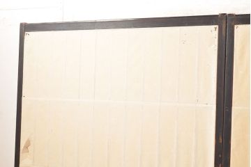 アンティーク建具　昭和初期　黒い框がモダンな印象を高める障子戸4枚セット　(R-048057)