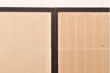 アンティーク建具　昭和初期　黒い框がモダンな印象を高める障子戸4枚セット　(R-048057)