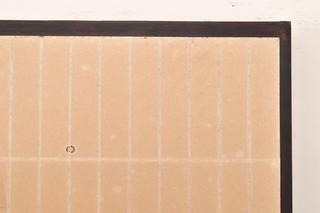 アンティーク建具　昭和初期　黒い框がモダンな印象を高める障子戸4枚セット　(R-048057)