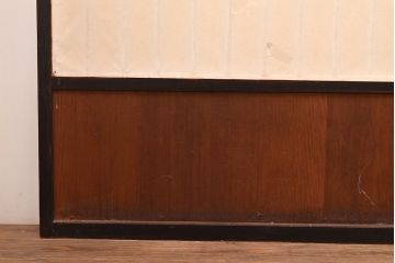 アンティーク建具　昭和初期　黒い框がモダンな印象を高める障子戸4枚セット　(R-048057)