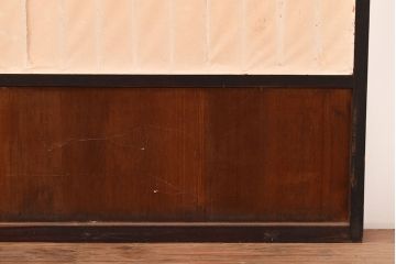 アンティーク建具　昭和初期　黒い框がモダンな印象を高める障子戸4枚セット　(R-048057)