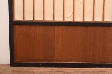 アンティーク建具　黒い框がモダンな印象を高める障子戸4枚セット(引き戸、建具)(R-048057)