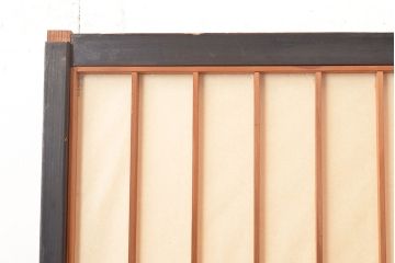 アンティーク建具　黒い框がモダンな印象を高める障子戸4枚セット(引き戸、建具)(R-048058)
