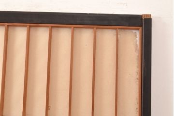 アンティーク建具　黒い框がモダンな印象を高める障子戸4枚セット(引き戸、建具)(R-048058)