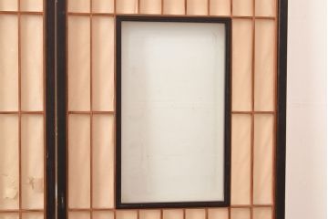 アンティーク建具　黒い框がモダンな印象を高める障子戸4枚セット(引き戸、建具)(R-048058)