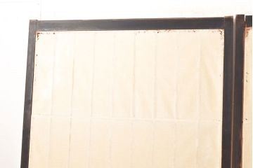 アンティーク建具　黒い框がモダンな印象を高める障子戸4枚セット(引き戸、建具)(R-048058)