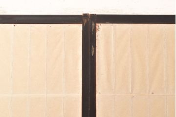 アンティーク建具　黒い框がモダンな印象を高める障子戸4枚セット(引き戸、建具)(R-048058)
