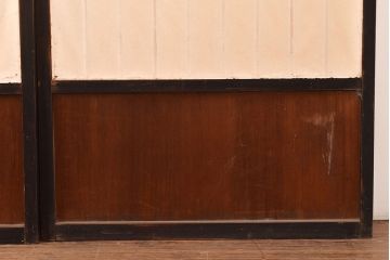 アンティーク建具　黒い框がモダンな印象を高める障子戸4枚セット(引き戸、建具)(R-048058)