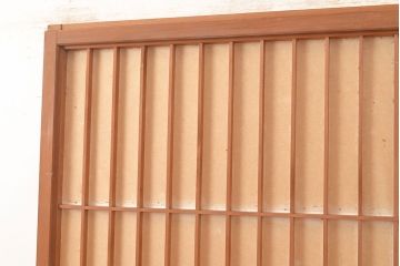 アンティーク建具　和レトロな雰囲気漂う障子戸2枚セット(引き戸、建具)(R-048059)