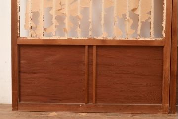 アンティーク建具　和レトロな雰囲気漂う障子戸2枚セット(引き戸、建具)(R-048059)
