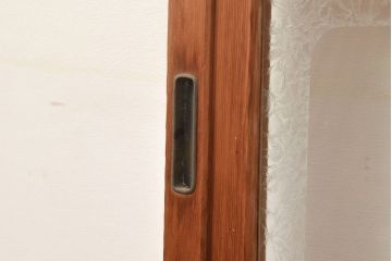 アンティーク建具　和レトロな雰囲気漂う障子戸2枚セット(引き戸、建具)(R-048059)