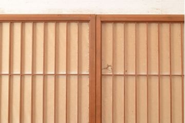 アンティーク建具　凛とした和の美しさ漂う障子戸4枚セット(引き戸、建具)(R-048060)