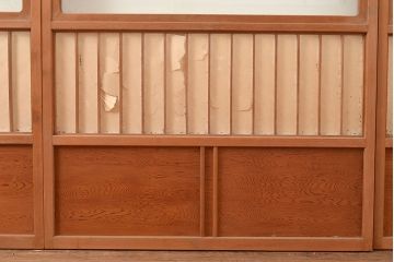 アンティーク建具　凛とした和の美しさ漂う障子戸4枚セット(引き戸、建具)(R-048060)