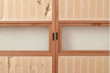 アンティーク建具　凛とした和の美しさ漂う障子戸4枚セット(引き戸、建具)(R-048060)