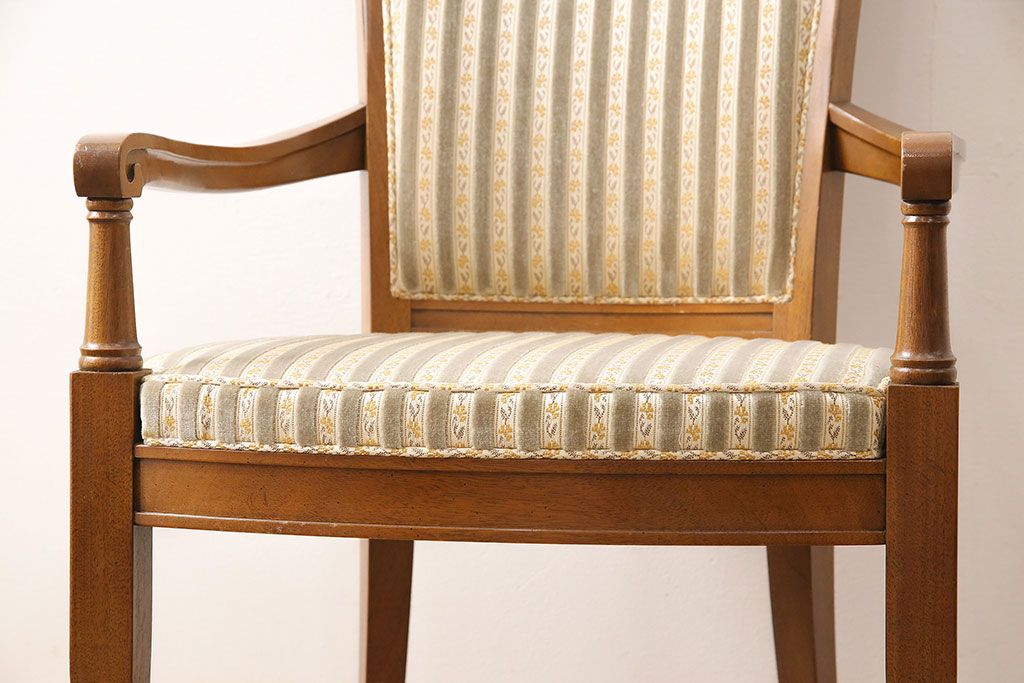 中古　DREXEL HERITAGE(ドレクセルヘリテイジ)のFRANCESCA(フランチェスカ)シリーズ　J917　優美なアームチェア(ダイニングチェア、椅子)(定価約22万円)(R-048062)