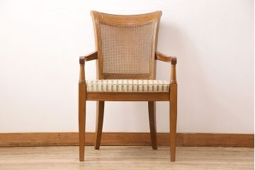 中古　DREXEL HERITAGE(ドレクセルヘリテイジ)のFRANCESCA(フランチェスカ)シリーズ　J917　優美なアームチェア(ダイニングチェア、椅子)(定価約22万円)(R-048063)