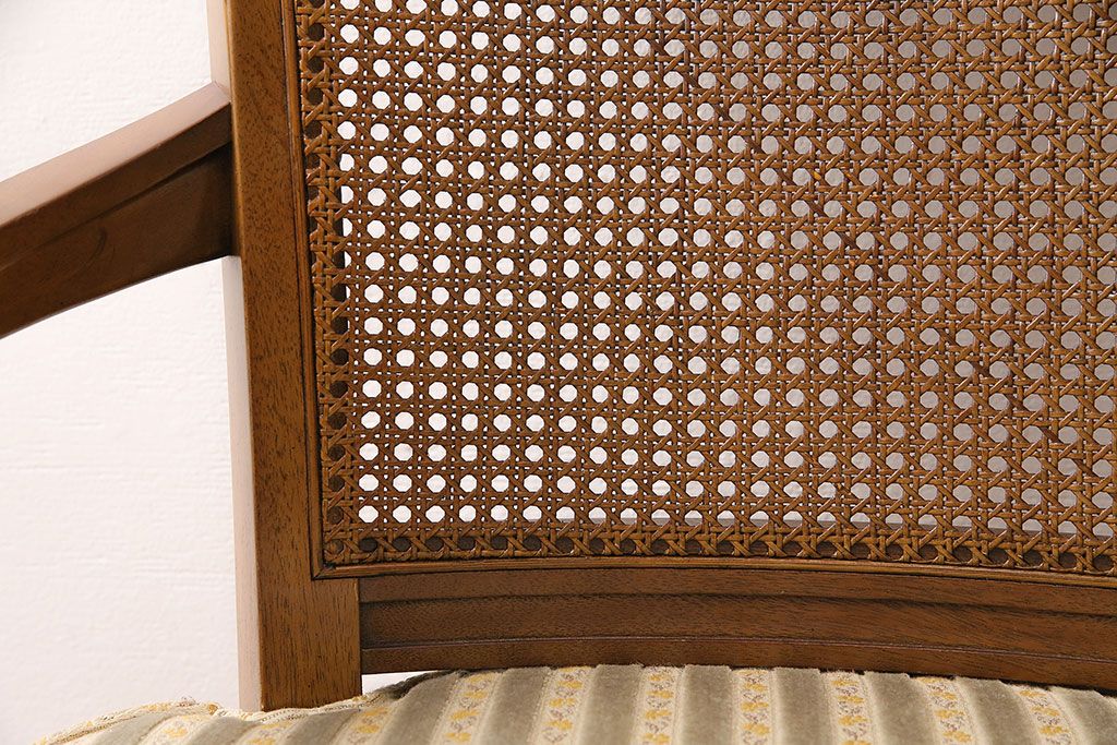 中古　DREXEL HERITAGE(ドレクセルヘリテイジ)のFRANCESCA(フランチェスカ)シリーズ　J917　優美なアームチェア(ダイニングチェア、椅子)(定価約22万円)(R-048064)