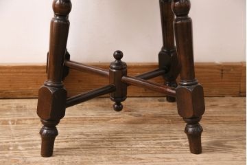 中古 松本民芸家具の凝った装飾が素敵な南京小椅子(イス、チェア)(R-048071)