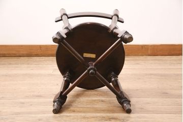 中古 松本民芸家具の凝った装飾が素敵な南京小椅子(イス、チェア)(R-048071)
