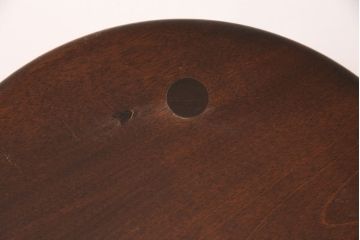 中古　松本民芸家具　花台としても活躍する温もりあふれる三脚スツール(椅子、花台)(R-048074)