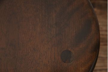 中古　松本民芸家具　花台としても活躍する温もりあふれる三脚スツール(椅子、花台)(R-048081)