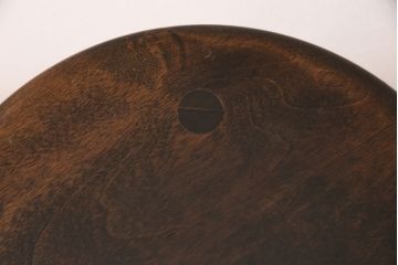 中古　松本民芸家具　花台としても活躍する温もりあふれる三脚スツール(椅子、花台)(R-048083)