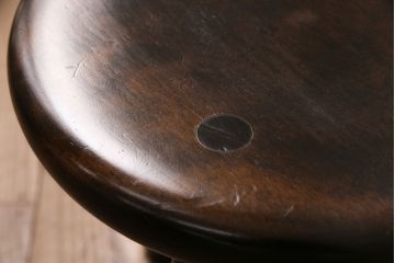 中古　松本民芸家具　花台としても活躍する温もりあふれる三脚スツール(椅子、花台)(R-048083)