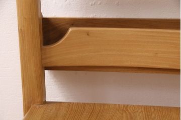 美品　イギリスビンテージ　楡(ニレ)材　あたたかみのある木肌が優しい印象を与えるチャーチチェア(椅子、板座チェア、ヴィンテージ)(R-048086)
