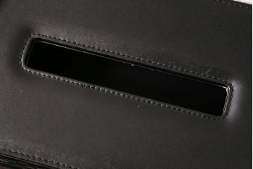 中古　Cassinaixc.(カッシーナイクスシー)　イクスシーオリジナル　レザーティッシュボックス　ブラック&ダークブラウン2個セット(ティッシュケース)(R-048088)