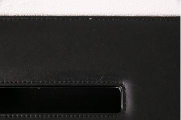中古　Cassinaixc.(カッシーナイクスシー)　イクスシーオリジナル　レザーティッシュボックス　ブラック&ダークブラウン2個セット(ティッシュケース)(R-048088)