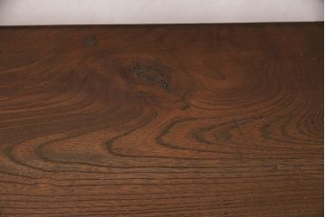 昭和レトロ　ツートーンカラーと透かし彫りがお洒落な栓材製の文机(座卓、ローテーブル、センターテーブル)(R-048091)