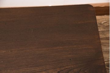 和製アンティーク　和洋折衷な佇まいが魅力の栓材製の文机(座卓、ローテーブル、センターテーブル)(R-048092)