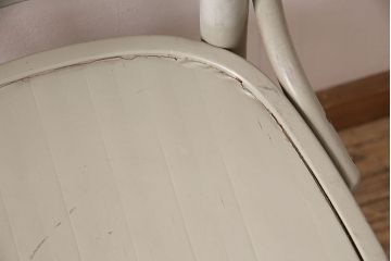 中古　IDEE(イデー)　ペイントそのまま、シャビーな風合いがお洒落なベントウッドチェア2脚セット(椅子、ダイニングチェア)(R-048097)